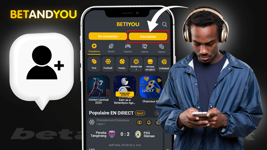 Comment s'inscrire sur Betandyou : Tutoriel étape par étape