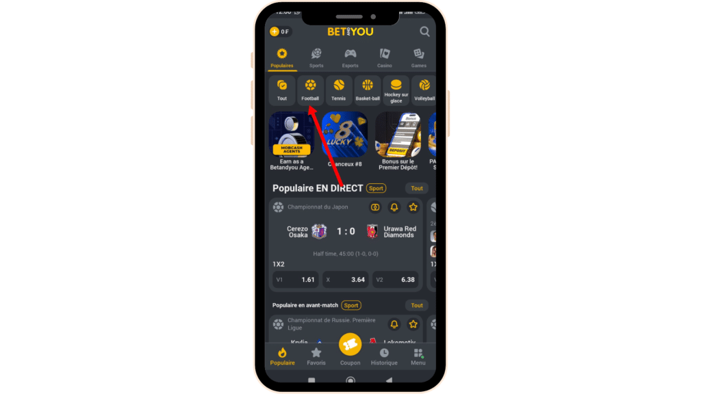 Parier sur Betandyou